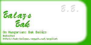 balazs bak business card
